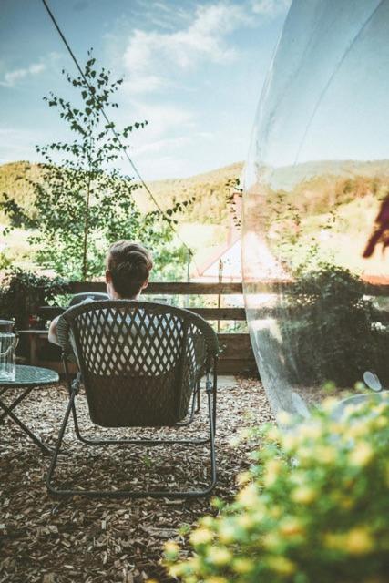Living Timeless- Bubble Tent Elzach Inklusive Hot Tube Badefass- Schlafen Unterm Sternenhimmel Eksteriør billede