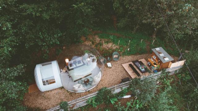 Living Timeless- Bubble Tent Elzach Inklusive Hot Tube Badefass- Schlafen Unterm Sternenhimmel Eksteriør billede
