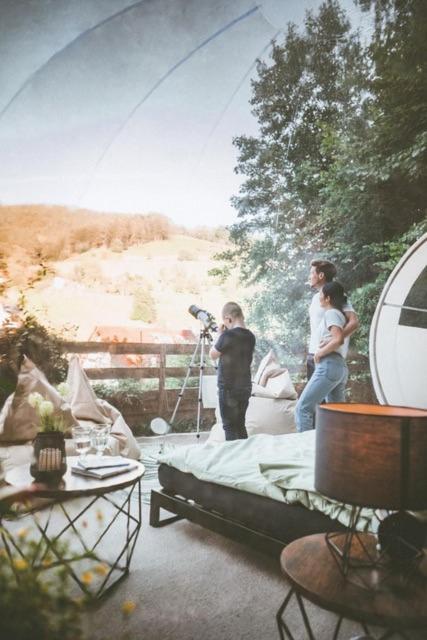 Living Timeless- Bubble Tent Elzach Inklusive Hot Tube Badefass- Schlafen Unterm Sternenhimmel Eksteriør billede